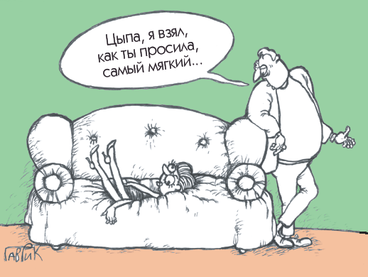 Карикатура: Цыпа, я взял..., Николай Гаврицков